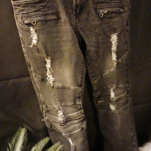 Men's 8ighth/Dstrkt slim moto jeans sz 34x32 - Picture 4 of 13